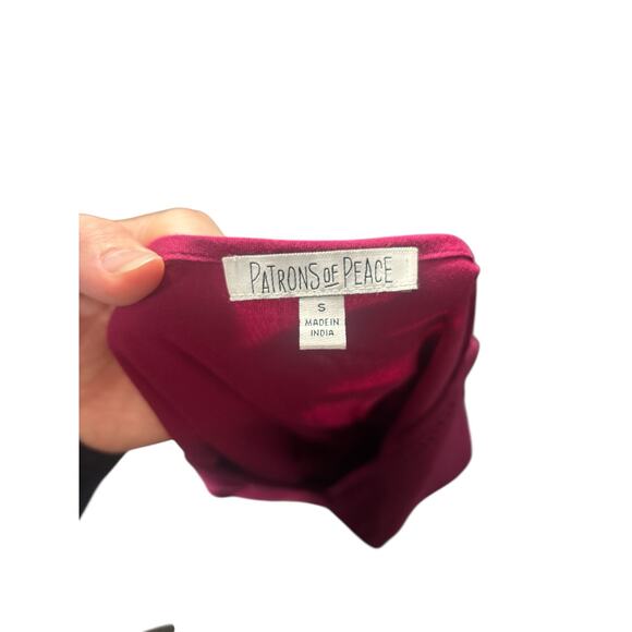 Patrons of Peace Rayon Magenta V-Neck Smocked Waist
Jumpsuit S - Picture 6 of 7